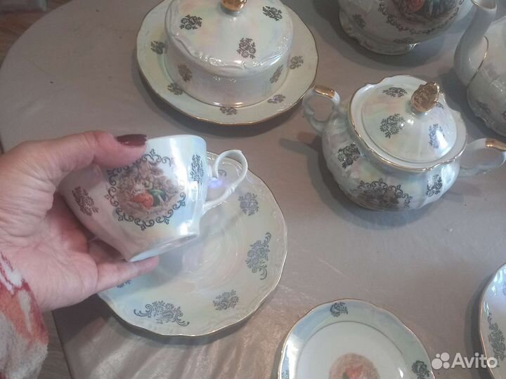 Чайно-кофейный сервиз 'Мадонна',kahla,GDR,на 6 пер