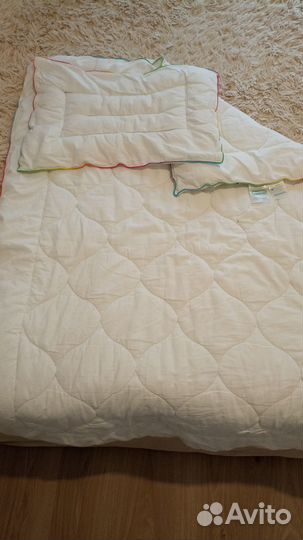 Конверт зимний, одеяло и подушка в кроватку в