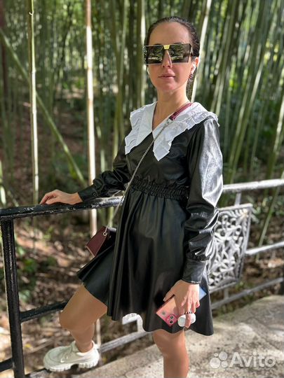 Кожаное платье emberens 42