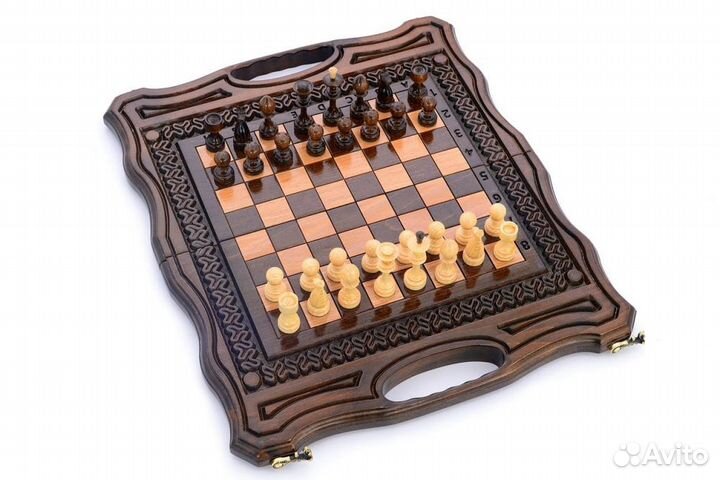 Шахматы + нарды резные 