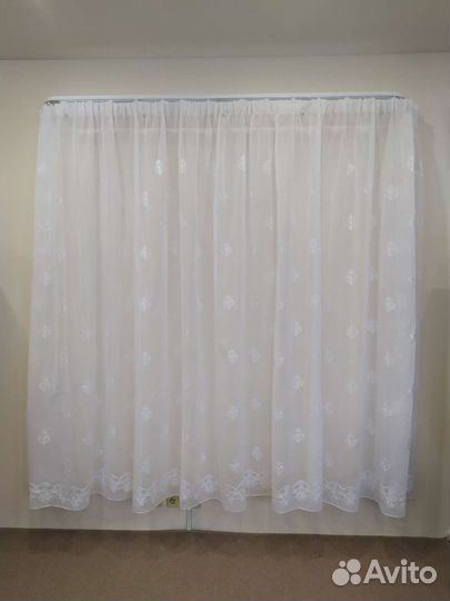 Тюль с рисунком новая