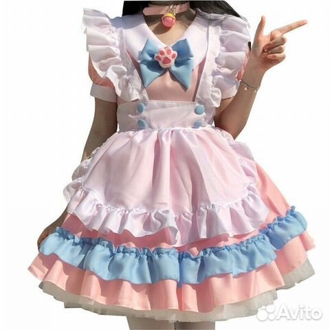 Женское платье горничной Лолиты косплей 80kg
