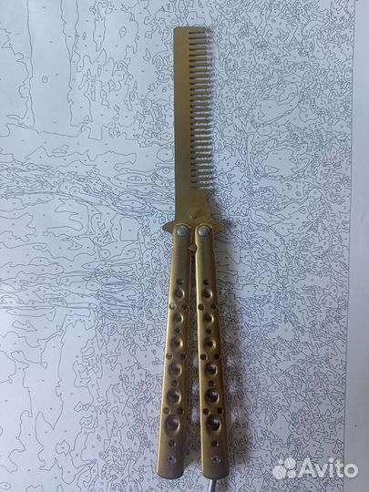 Бабочка нож (расческа) металлическая