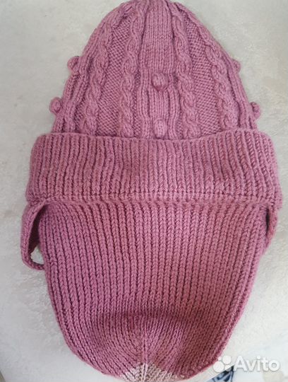 Шапка 100 шерсть мериноса на 1-3года