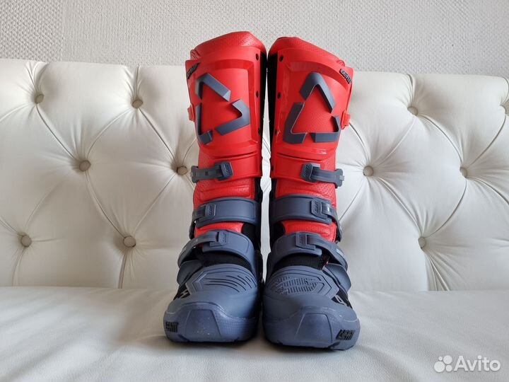 Мотоботы Leatt 4.5 Эндуро подошва Графен Красный