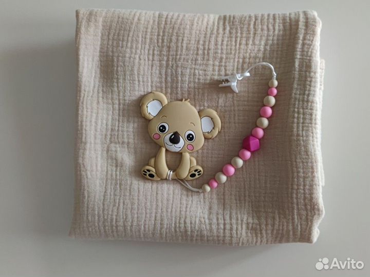 Муслиновая пелёнка + грызунок