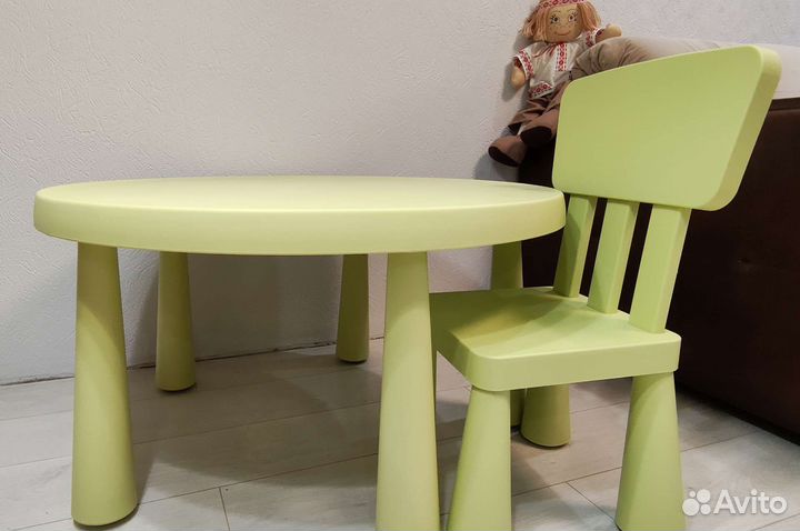 Детский стол и стульчик мамут от IKEA б/у
