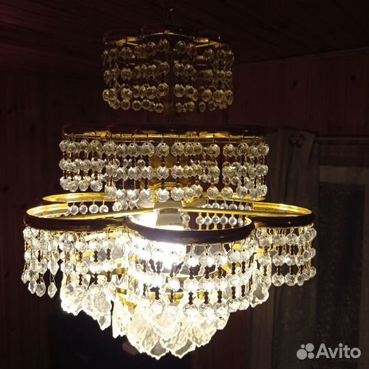 Люстра хрустальная Чехословакия Ретро