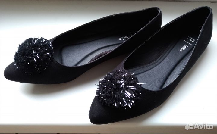 Балетки с помпоном La Redoute 39-40