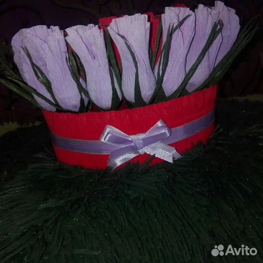 Цветы из гофрированной бумаги