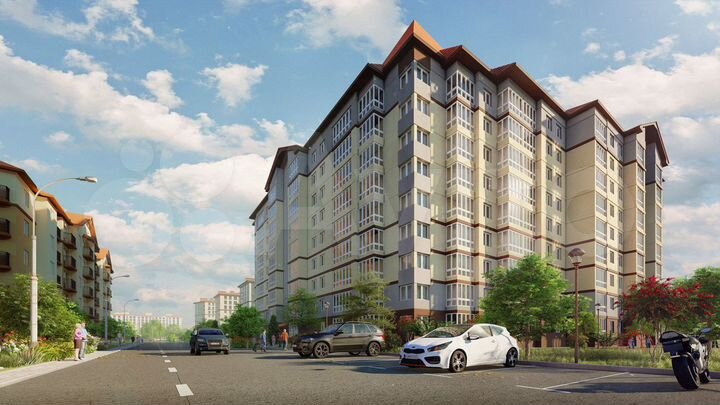 1-к. квартира, 45,1 м², 9/9 эт.