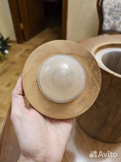 Горшок/банка/посуда деревянная для хранения