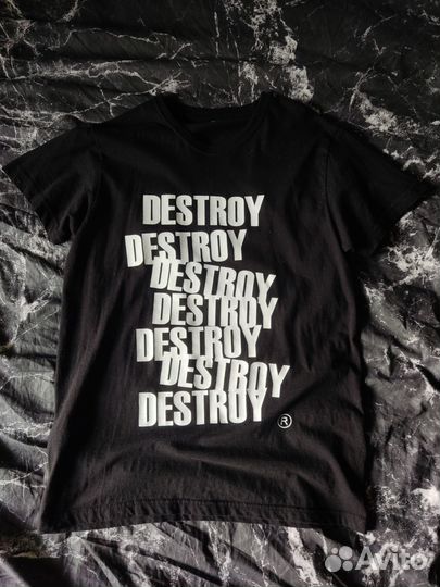 Футболка destroy lonely type opium y2k архив
