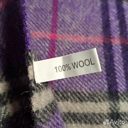 Шерстяной шарф клетка Burberry