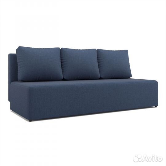Диван кровать прямой синий- мэдисон