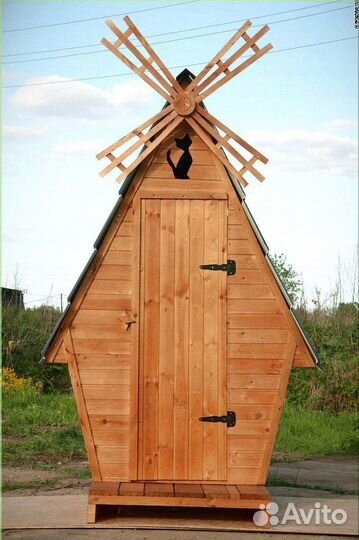 Дачный туалет с декором и установкой ETV