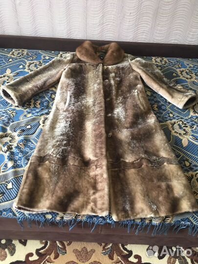 Шуба мутоновая с норкой