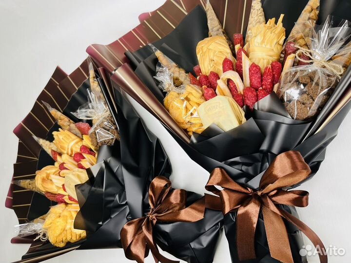 Мужские букеты, оригинальные подарочные боксы