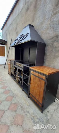 Мангал с навесом в беседку