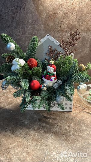 Мастер-класс по новогодней композиции из нобилиса