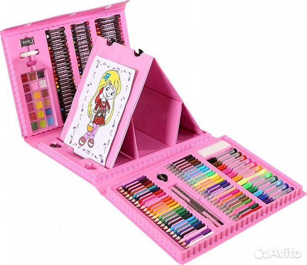 Художественный набор с мольбертом 208 предметов