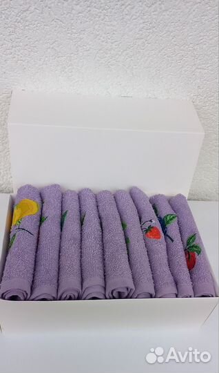 Мохровая салфетка с вышивкой