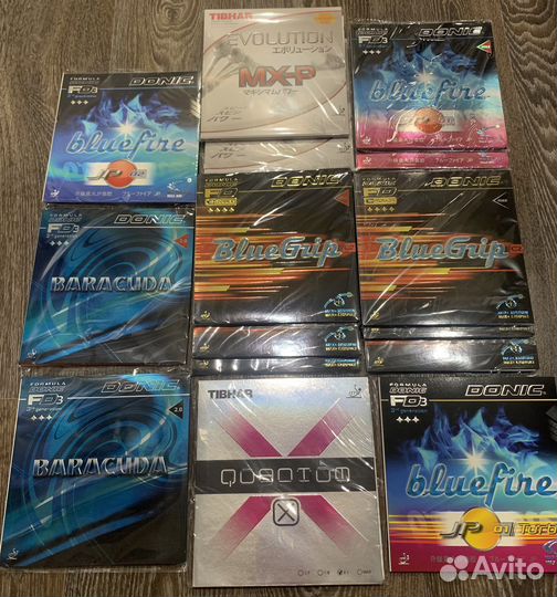 Накладки Tibhar, Donic, Xiom, настольный теннис