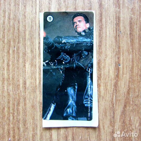 Вкладыши-наклейки жвачки Терминатор, 90-е годы