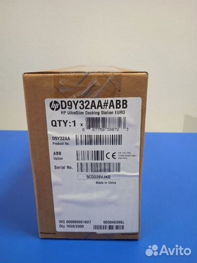 Новый HP UltraSlim D9Y32AA черный