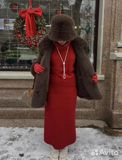 Шубка и шапка Only me