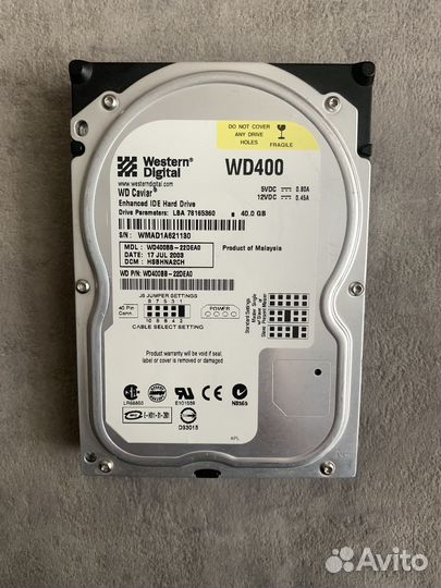 Жесткий диск WD400 40GB