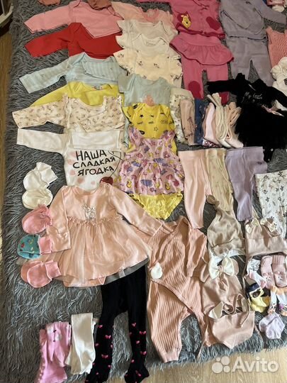 Пакет одежды на девочку 56-62 см