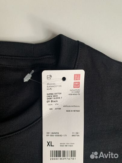 Uniqlo футболка XL из Тайланда - Черная