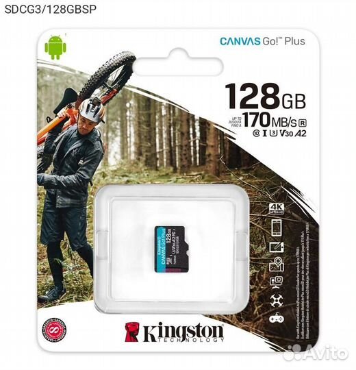 Карта памяти Kingston Canvas Go Plus microsdxc UH