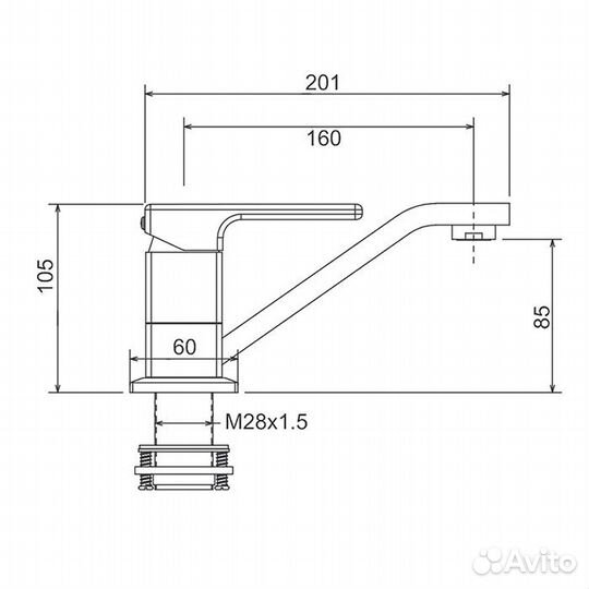 Смеситель G4517-8 Gappo для раковины\кухни