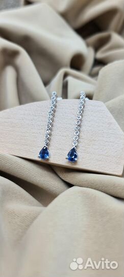 Salvini серьги с бриллиантами и сапфирами