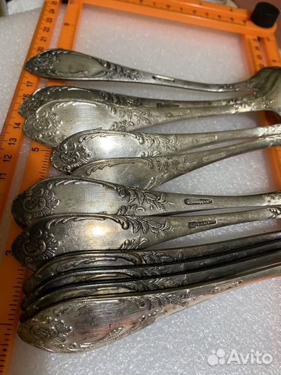 Мельхиор. Столовый. Ложки, вилки, ножи