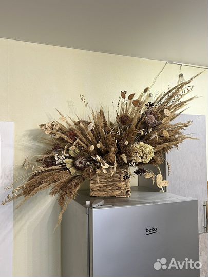 Сухоцветы композиция декор