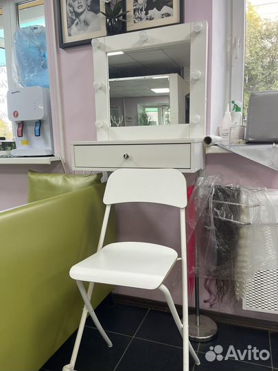 Гримерное зеркало с лампочками бу