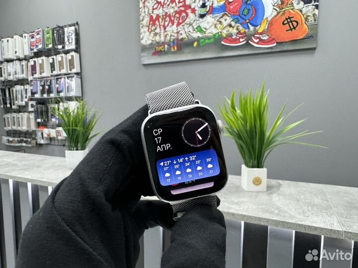 Часы Apple Watch 8 45mm Silver (акб 99)