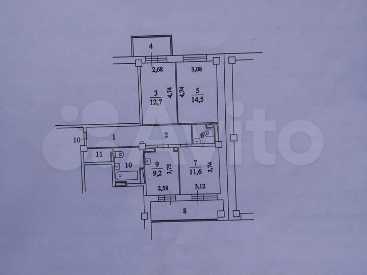 3-к. квартира, 76,2 м², 4/17 эт.