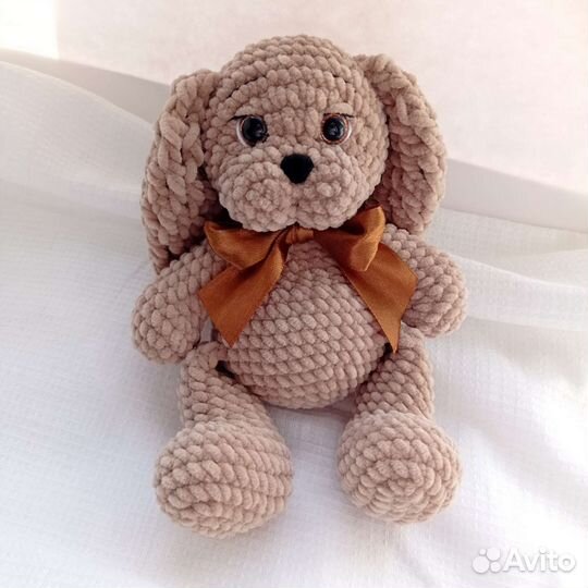 Собака (игрушка ручной работы, амигуруми)