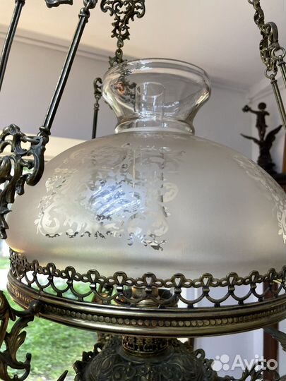 Старинная бронзовая люстра