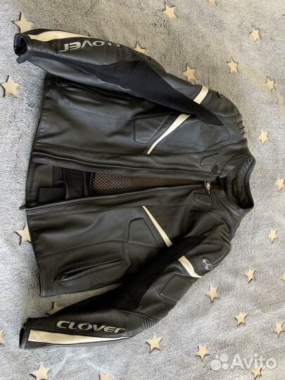 Мотокуртка Clover, кожа. Размер 48