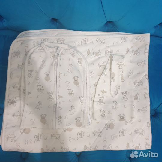 Детское одеялко + пеленка-кокон с шапочкой 0+