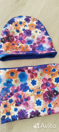 Шапка + снуд (комплект для двойни)