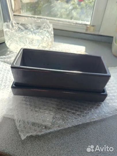 Горшок, кашпо для цветов Emily XL, 0,8 л Черный