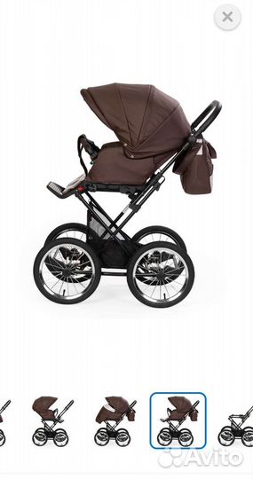 Коляска 2в1 lonex Ulia Baronessa New Chocolate