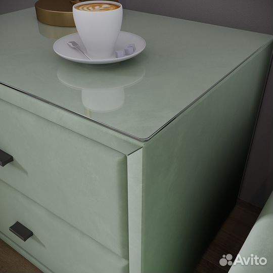 Тумба прикроватная с мягкой обивкой