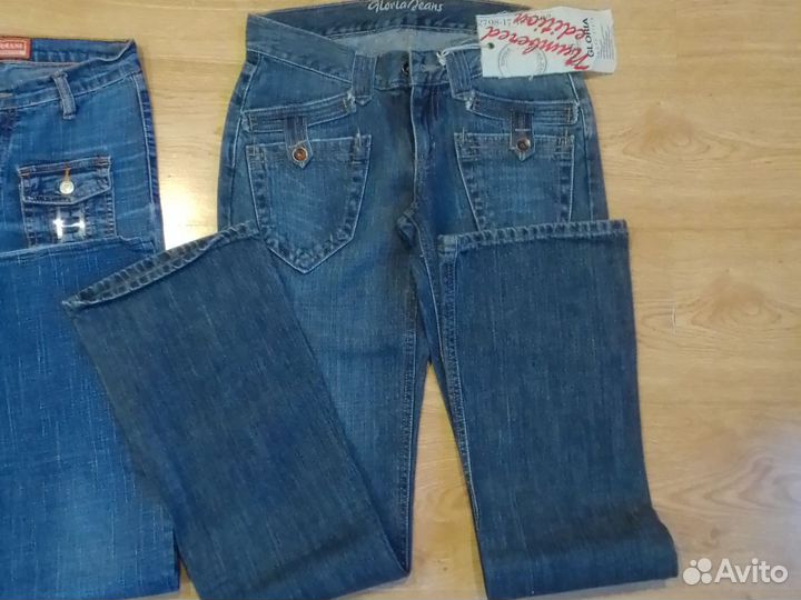 Джинсы ретро,клёш от колена y2k
